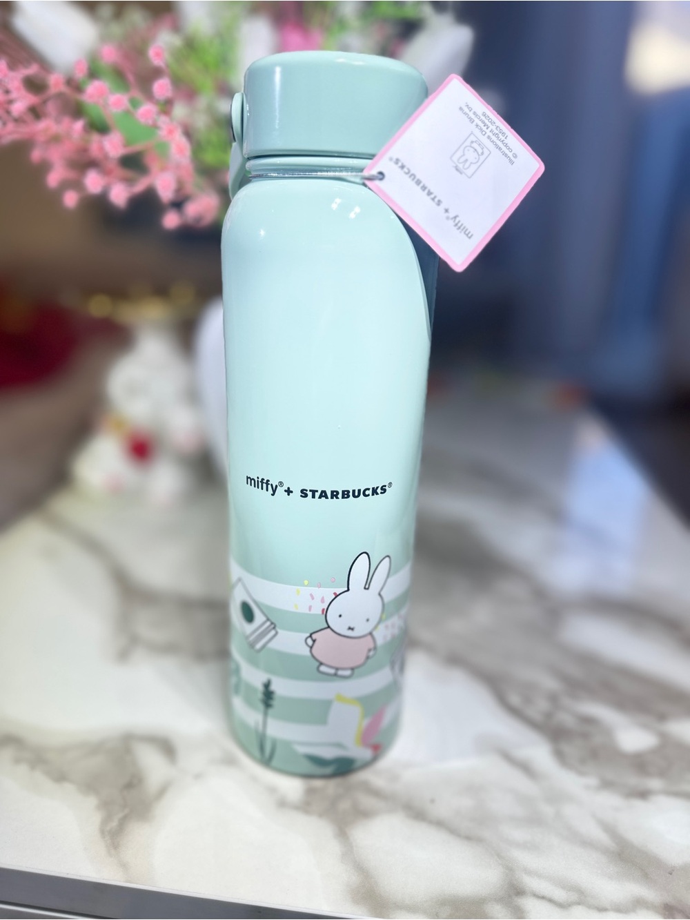 Starbucks Miffy Mint Green Stainless Water Bottle NEW IN HAND